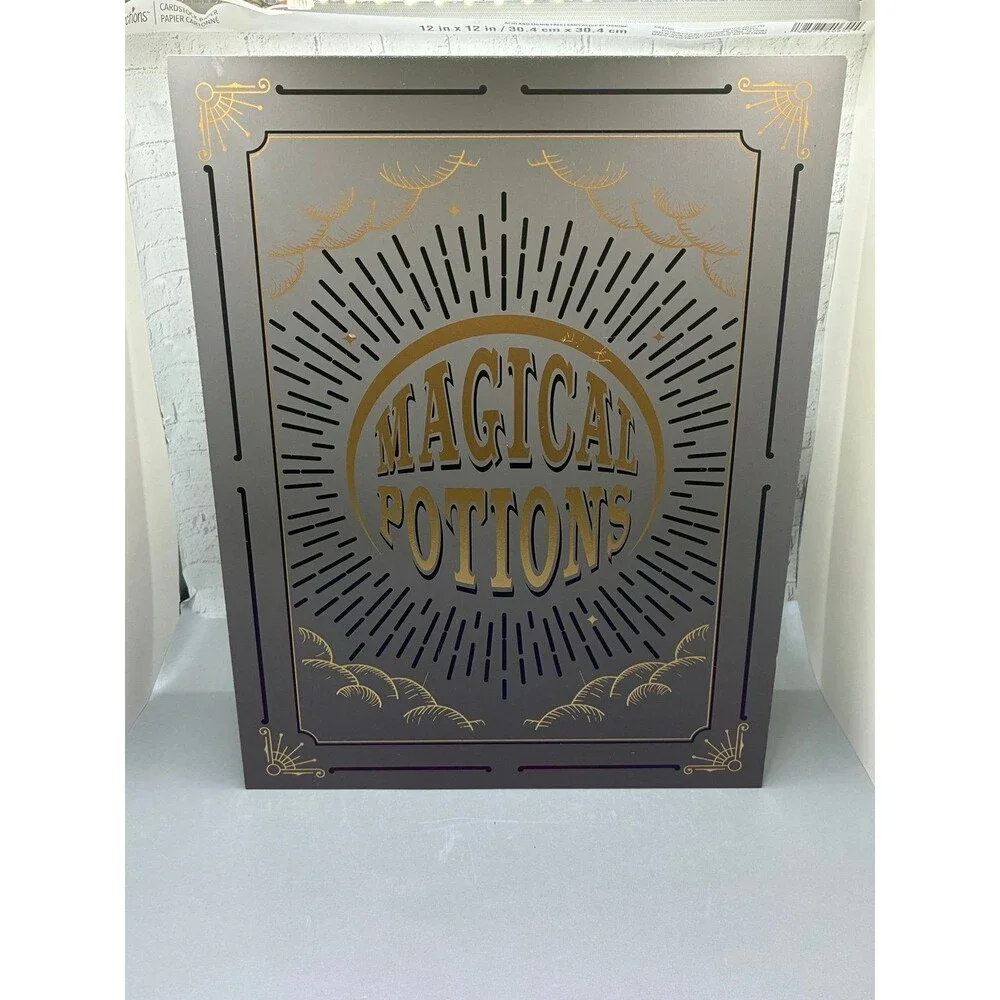 Target Bullseyes Playground Halloween Magical Potions Wood Book Decor
